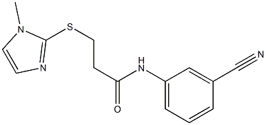 N-(3-cyanophenyl)-3-[(1-methyl-1H-imidazol-2-yl)sulfanyl]propanamide Struktur