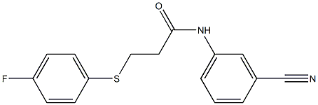 N-(3-cyanophenyl)-3-[(4-fluorophenyl)sulfanyl]propanamide Struktur