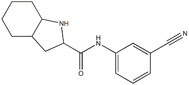 N-(3-cyanophenyl)octahydro-1H-indole-2-carboxamide Struktur