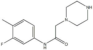 N-(3-fluoro-4-methylphenyl)-2-(piperazin-1-yl)acetamide Struktur