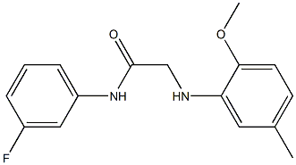 N-(3-fluorophenyl)-2-[(2-methoxy-5-methylphenyl)amino]acetamide Struktur