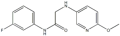 N-(3-fluorophenyl)-2-[(6-methoxypyridin-3-yl)amino]acetamide Struktur