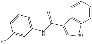 N-(3-hydroxyphenyl)-1H-indole-3-carboxamide Struktur