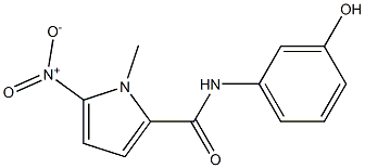 N-(3-hydroxyphenyl)-1-methyl-5-nitro-1H-pyrrole-2-carboxamide Struktur