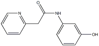 N-(3-hydroxyphenyl)-2-(pyridin-2-yl)acetamide Struktur