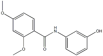 N-(3-hydroxyphenyl)-2,4-dimethoxybenzamide Struktur