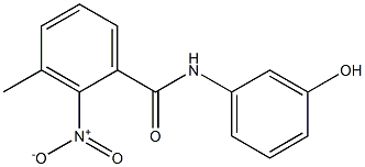 N-(3-hydroxyphenyl)-3-methyl-2-nitrobenzamide Struktur