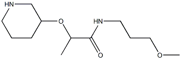 N-(3-methoxypropyl)-2-(piperidin-3-yloxy)propanamide Struktur