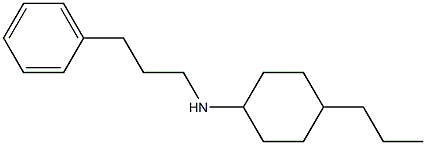 N-(3-phenylpropyl)-4-propylcyclohexan-1-amine Struktur