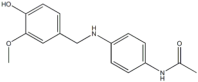 N-(4-{[(4-hydroxy-3-methoxyphenyl)methyl]amino}phenyl)acetamide Struktur