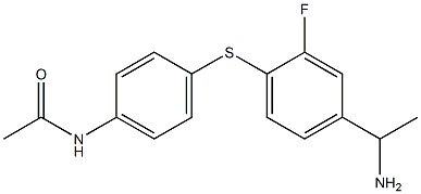 N-(4-{[4-(1-aminoethyl)-2-fluorophenyl]sulfanyl}phenyl)acetamide Struktur