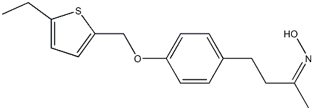 N-(4-{4-[(5-ethylthiophen-2-yl)methoxy]phenyl}butan-2-ylidene)hydroxylamine Struktur