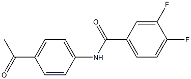 N-(4-acetylphenyl)-3,4-difluorobenzamide Struktur