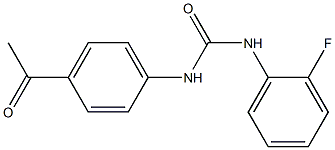 N-(4-acetylphenyl)-N'-(2-fluorophenyl)urea Struktur