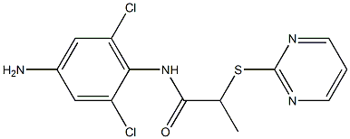 N-(4-amino-2,6-dichlorophenyl)-2-(pyrimidin-2-ylsulfanyl)propanamide Struktur