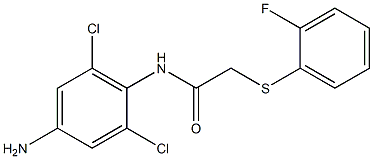 N-(4-amino-2,6-dichlorophenyl)-2-[(2-fluorophenyl)sulfanyl]acetamide Struktur