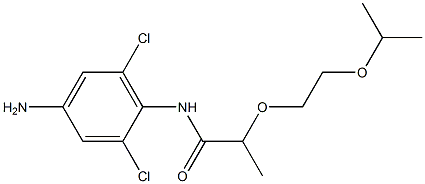 N-(4-amino-2,6-dichlorophenyl)-2-[2-(propan-2-yloxy)ethoxy]propanamide Struktur