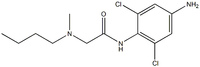 N-(4-amino-2,6-dichlorophenyl)-2-[butyl(methyl)amino]acetamide Struktur