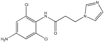 N-(4-amino-2,6-dichlorophenyl)-3-(1H-imidazol-1-yl)propanamide Struktur