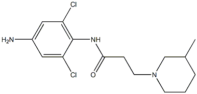 N-(4-amino-2,6-dichlorophenyl)-3-(3-methylpiperidin-1-yl)propanamide Struktur