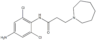 N-(4-amino-2,6-dichlorophenyl)-3-(azepan-1-yl)propanamide Struktur