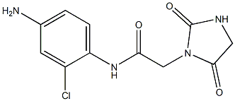 N-(4-amino-2-chlorophenyl)-2-(2,5-dioxoimidazolidin-1-yl)acetamide Struktur