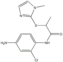 N-(4-amino-2-chlorophenyl)-2-[(1-methyl-1H-imidazol-2-yl)sulfanyl]propanamide Struktur