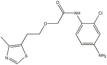 N-(4-amino-2-chlorophenyl)-2-[2-(4-methyl-1,3-thiazol-5-yl)ethoxy]acetamide Struktur