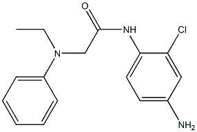 N-(4-amino-2-chlorophenyl)-2-[ethyl(phenyl)amino]acetamide Struktur