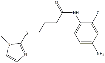 N-(4-amino-2-chlorophenyl)-4-[(1-methyl-1H-imidazol-2-yl)sulfanyl]butanamide Struktur