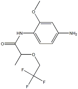 N-(4-amino-2-methoxyphenyl)-2-(2,2,2-trifluoroethoxy)propanamide Struktur