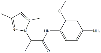 N-(4-amino-2-methoxyphenyl)-2-(3,5-dimethyl-1H-pyrazol-1-yl)propanamide Struktur