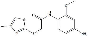 N-(4-amino-2-methoxyphenyl)-2-[(4-methyl-1,3-thiazol-2-yl)sulfanyl]acetamide Struktur