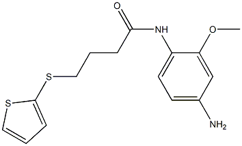 N-(4-amino-2-methoxyphenyl)-4-(thiophen-2-ylsulfanyl)butanamide Struktur