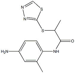 N-(4-amino-2-methylphenyl)-2-(1,3,4-thiadiazol-2-ylsulfanyl)propanamide Struktur