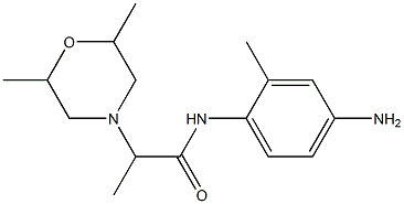 N-(4-amino-2-methylphenyl)-2-(2,6-dimethylmorpholin-4-yl)propanamide Struktur