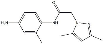 N-(4-amino-2-methylphenyl)-2-(3,5-dimethyl-1H-pyrazol-1-yl)acetamide Struktur