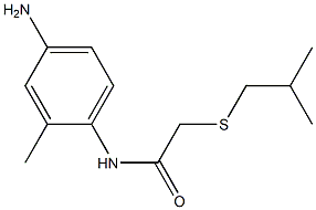 N-(4-amino-2-methylphenyl)-2-[(2-methylpropyl)sulfanyl]acetamide Struktur