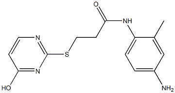 N-(4-amino-2-methylphenyl)-3-[(4-hydroxypyrimidin-2-yl)sulfanyl]propanamide Struktur