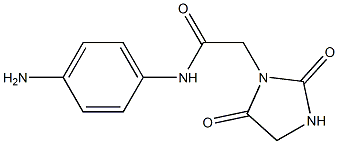 N-(4-aminophenyl)-2-(2,5-dioxoimidazolidin-1-yl)acetamide Struktur