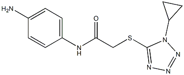 N-(4-aminophenyl)-2-[(1-cyclopropyl-1H-1,2,3,4-tetrazol-5-yl)sulfanyl]acetamide Struktur