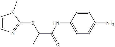 N-(4-aminophenyl)-2-[(1-methyl-1H-imidazol-2-yl)sulfanyl]propanamide Struktur