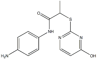 N-(4-aminophenyl)-2-[(4-hydroxypyrimidin-2-yl)sulfanyl]propanamide Struktur