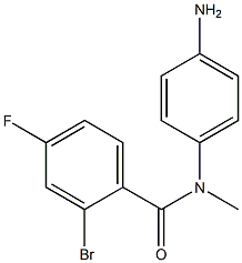 N-(4-aminophenyl)-2-bromo-4-fluoro-N-methylbenzamide Struktur