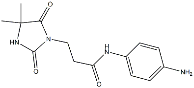 N-(4-aminophenyl)-3-(4,4-dimethyl-2,5-dioxoimidazolidin-1-yl)propanamide Struktur