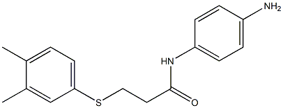 N-(4-aminophenyl)-3-[(3,4-dimethylphenyl)sulfanyl]propanamide Struktur