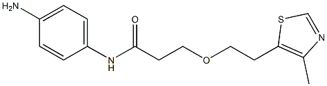 N-(4-aminophenyl)-3-[2-(4-methyl-1,3-thiazol-5-yl)ethoxy]propanamide Struktur