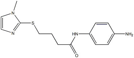 N-(4-aminophenyl)-4-[(1-methyl-1H-imidazol-2-yl)sulfanyl]butanamide Struktur