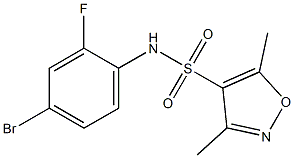 N-(4-bromo-2-fluorophenyl)-3,5-dimethyl-1,2-oxazole-4-sulfonamide Struktur