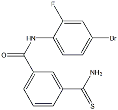 N-(4-bromo-2-fluorophenyl)-3-carbamothioylbenzamide Struktur